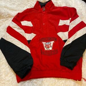 Vintage 90s Wisconsin Badgers Starter Jacket Original Trademark Club Color XL